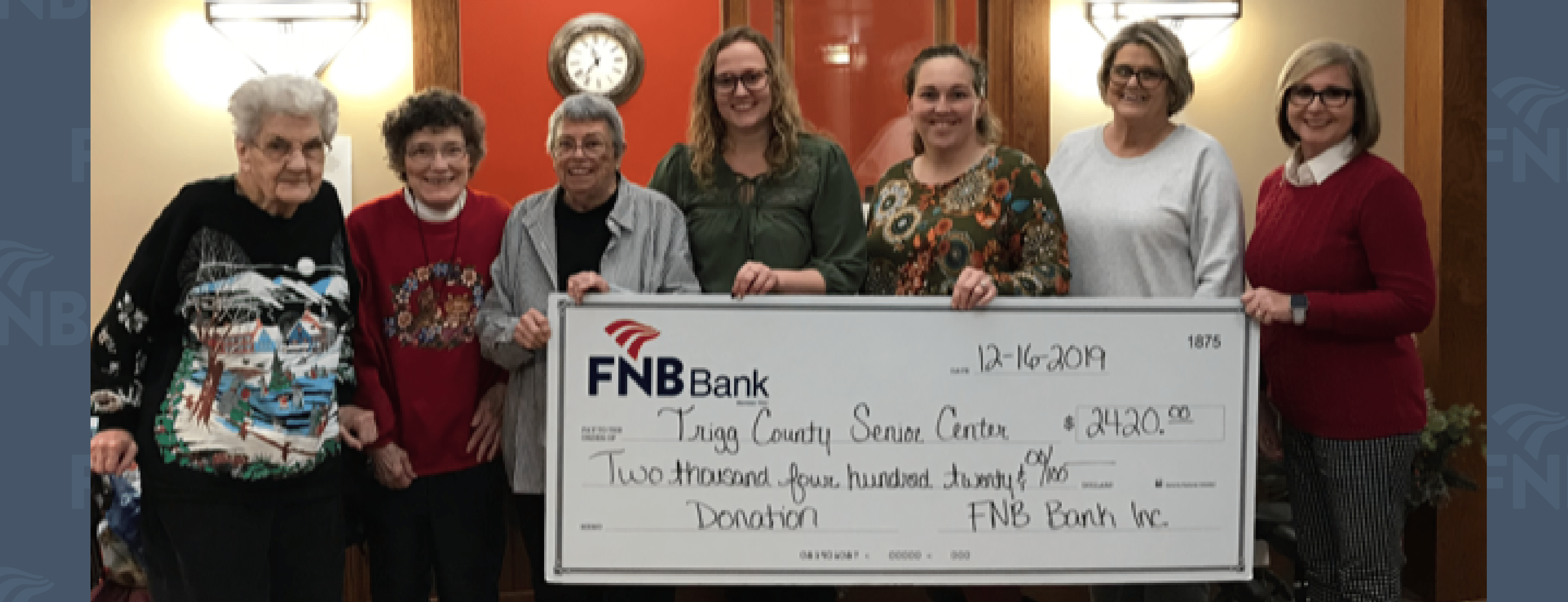 FNB Makes $2420 Donation to Trigg County Senior Citizens