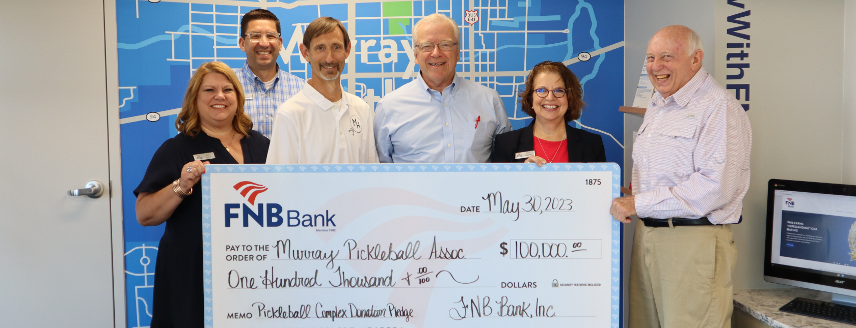 FNB Bank Donates to Murray Pickleball Association
