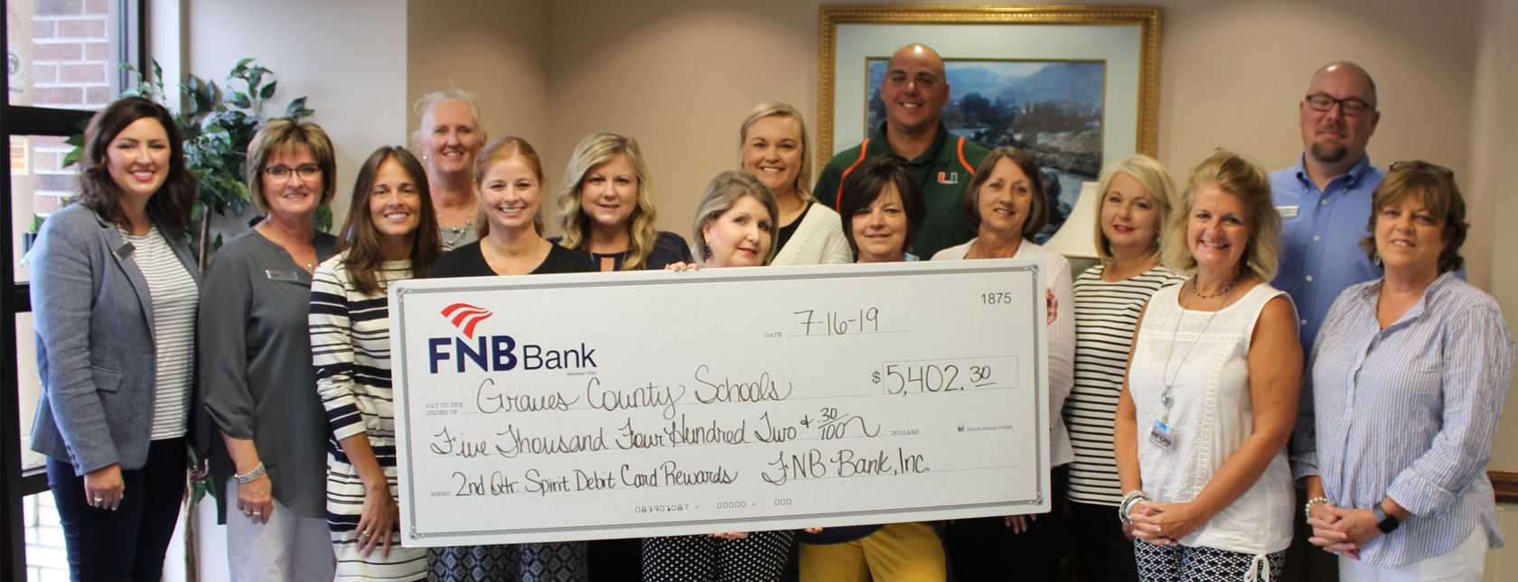 FNB Donates over $20500 to local schools through spirit debit card program