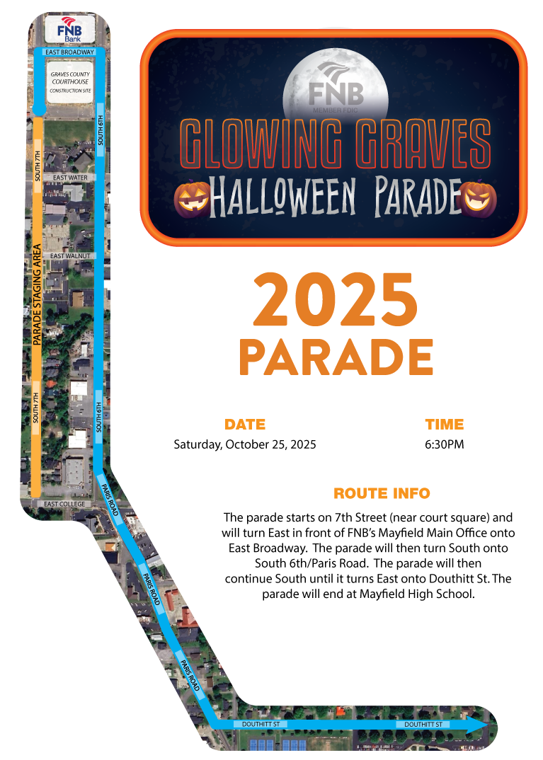 2025 Glowing Graves Parade Route