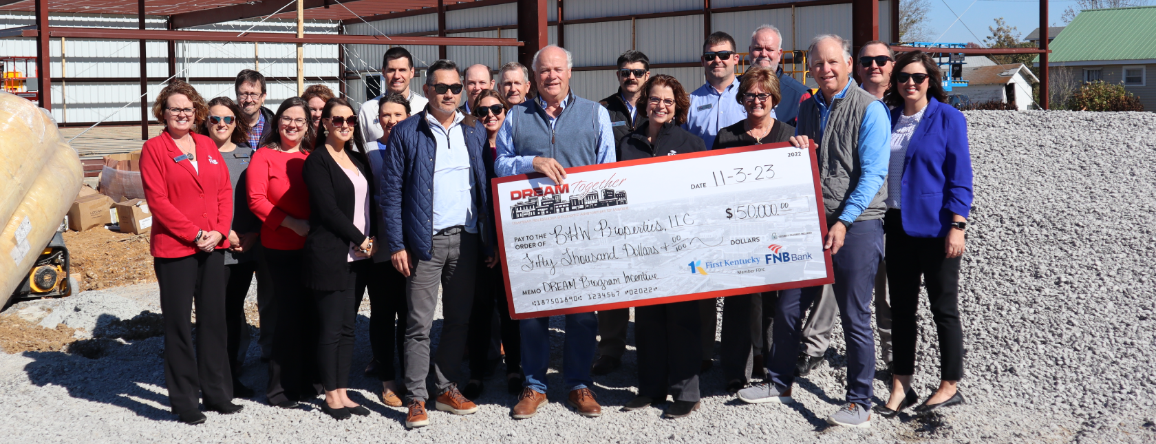 DREAM TOGETHER CHECK PRESENTATION HELD FOR BHW PROPERTIES, LLC