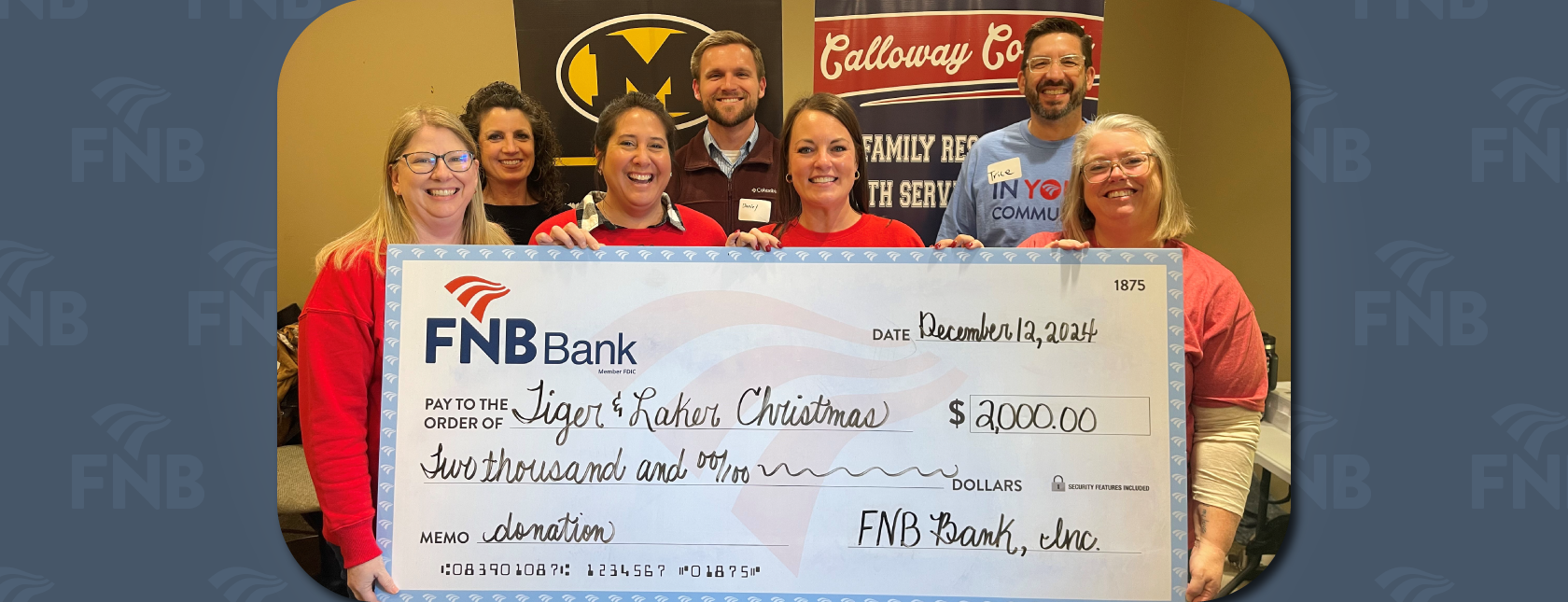 FNB Makes $2,000 Christmas Donation to Laker Christmas & Tiger Christmas