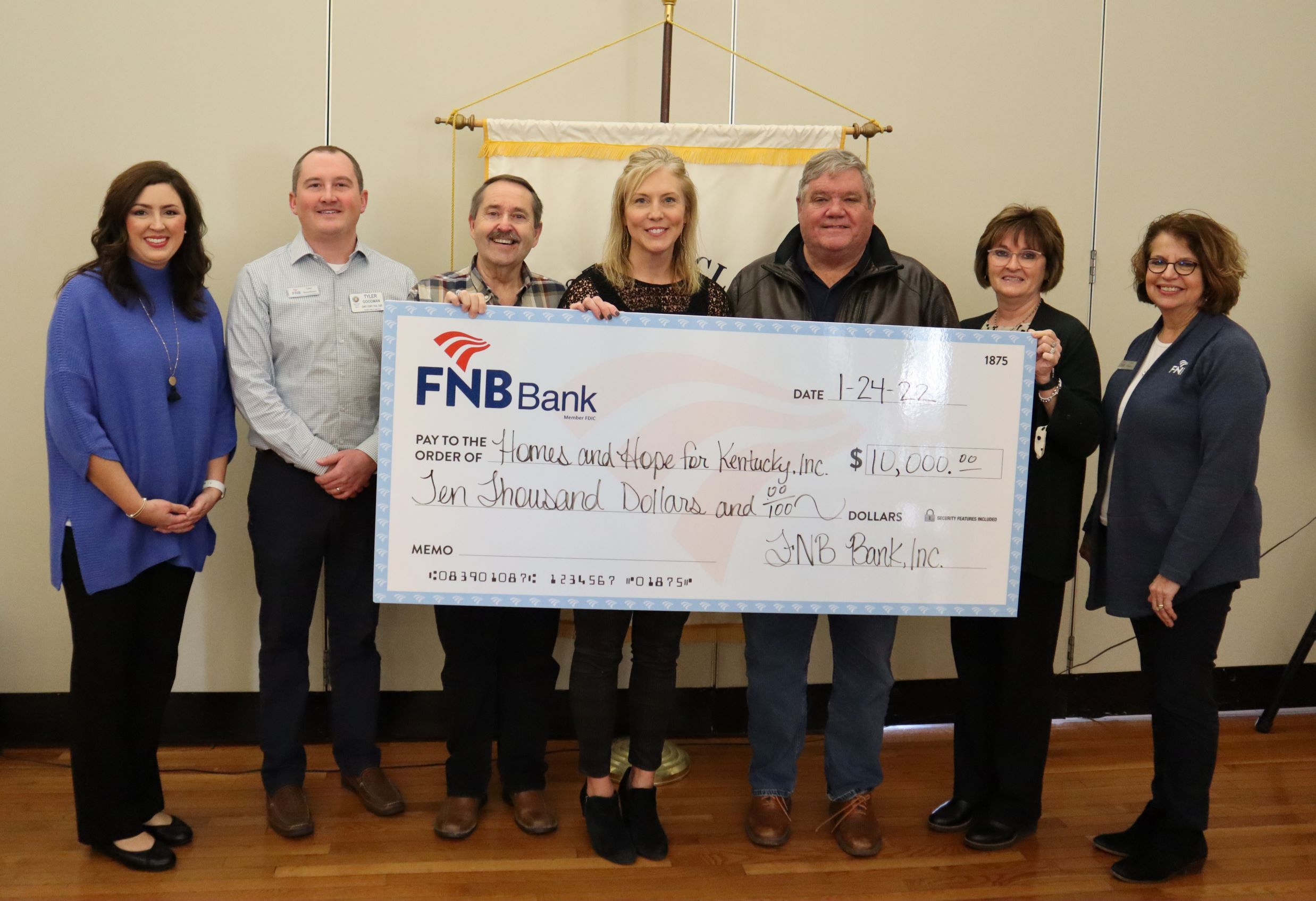 FNB Makes $10,000 Donation to Homes and Hope for Kentucky