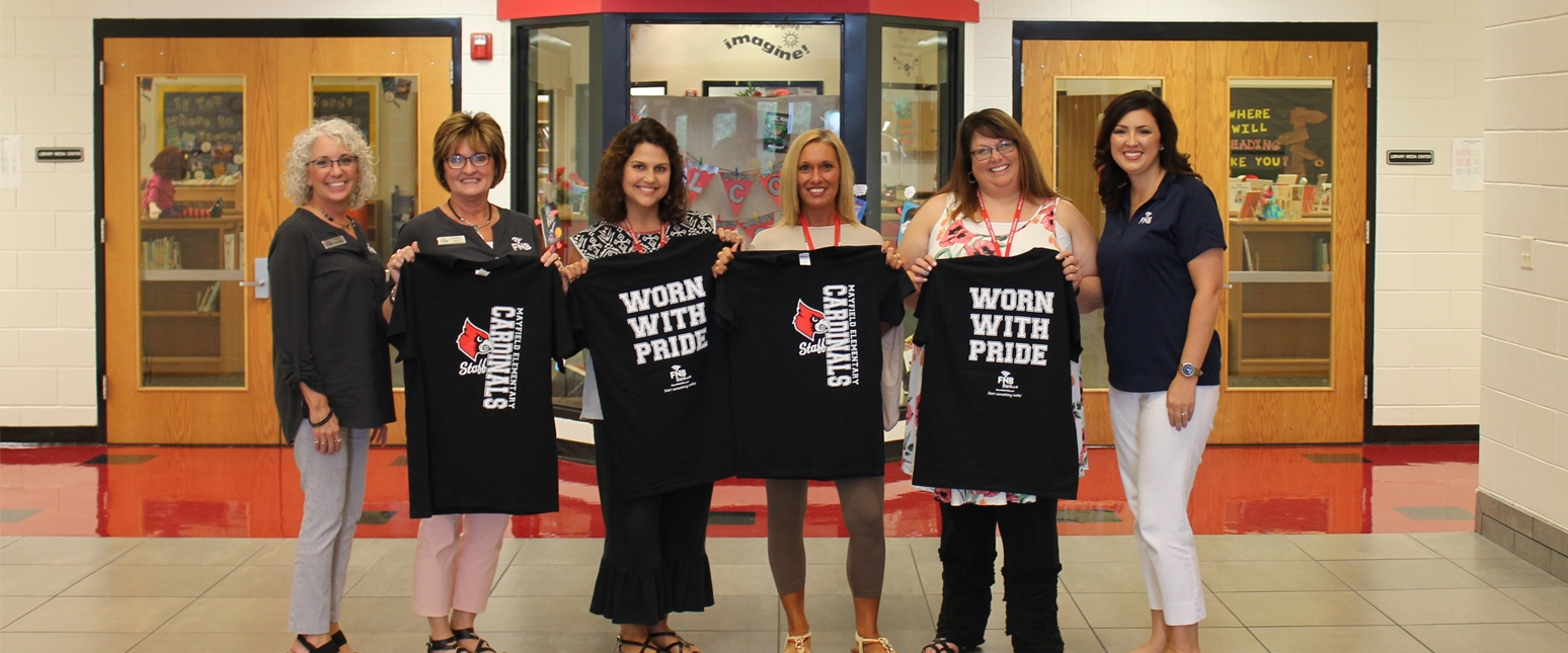 FNB Donates Shirts to Mayfield School Employees