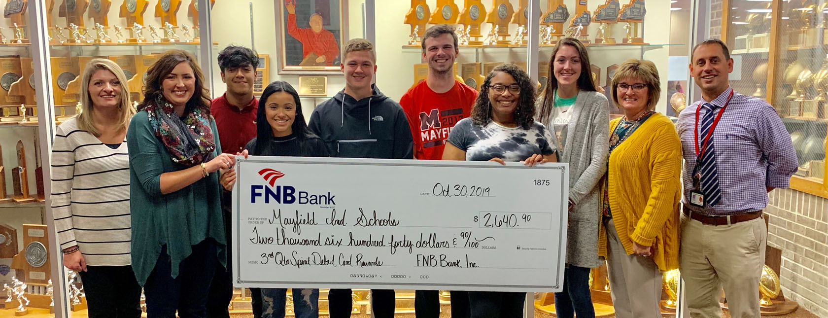 FNB Donates over $19700 to local schools through spirit debit card program