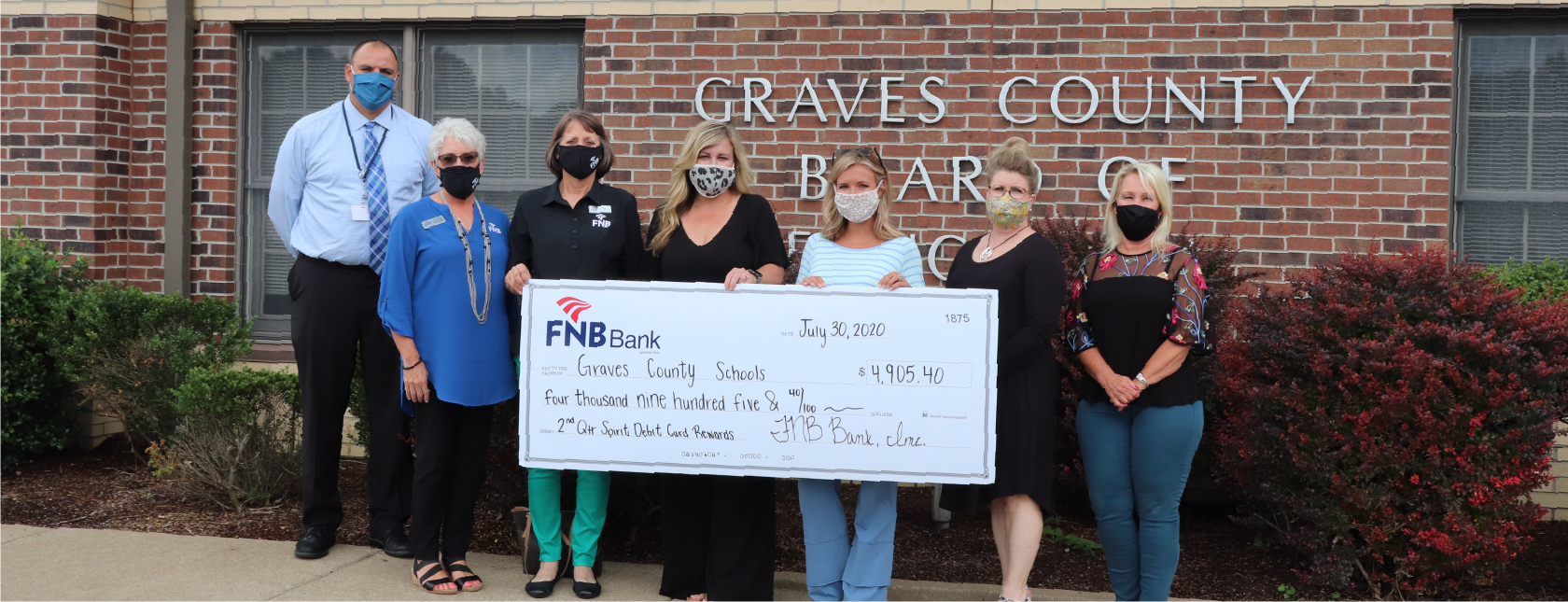 FNB Donates Over $18,200 to Local Schools through Spirit Debit Card Reward Program