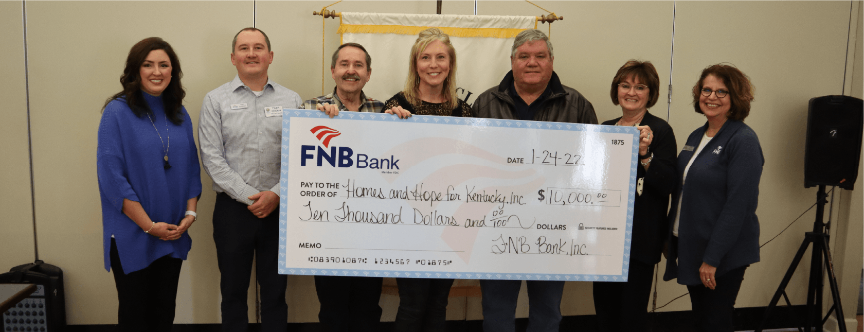 FNB MAKES $10,000 INVESTMENT TO HOMES AND HOPE FOR KENTUCKY