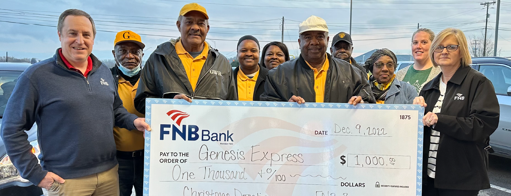 FNB Makes $1,000 donation to Genesis Express in cadiz