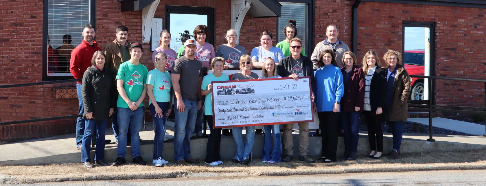 Check Presentation Held for Wilma's Kountry Kitchen