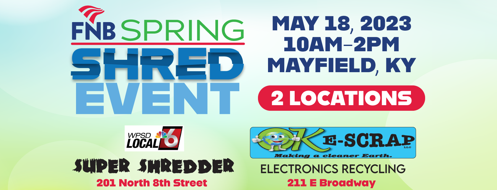 FNB's Spring Shred Event on Thursday, May 18th