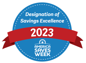 America Saves Designation Savings Excellence Badge for 2023