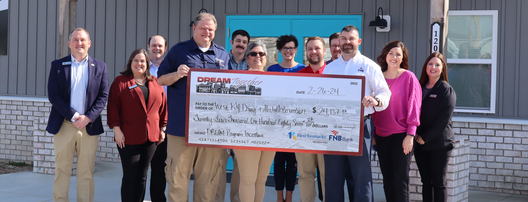 DREAM TOGETHER CHECK PRESENTATION HELD FOR WEST KENTUCKY DRUG & ALCOHOL INTERVENTION SERVICES, LLC