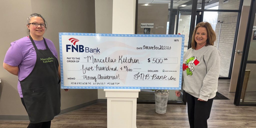 FNB Makes $500 Donation to Marcella's Kitchen