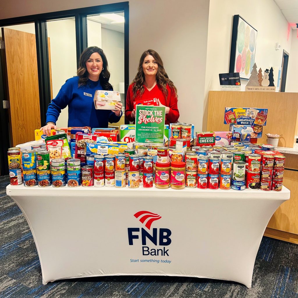 FNB employees donated non-perishable food items to the Food Pantry